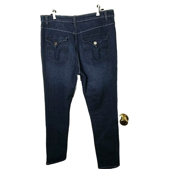 Hipstar Medium Wash Denim 5 Pocket Straight Leg Jeans Size 16 - Picture 14 of 14